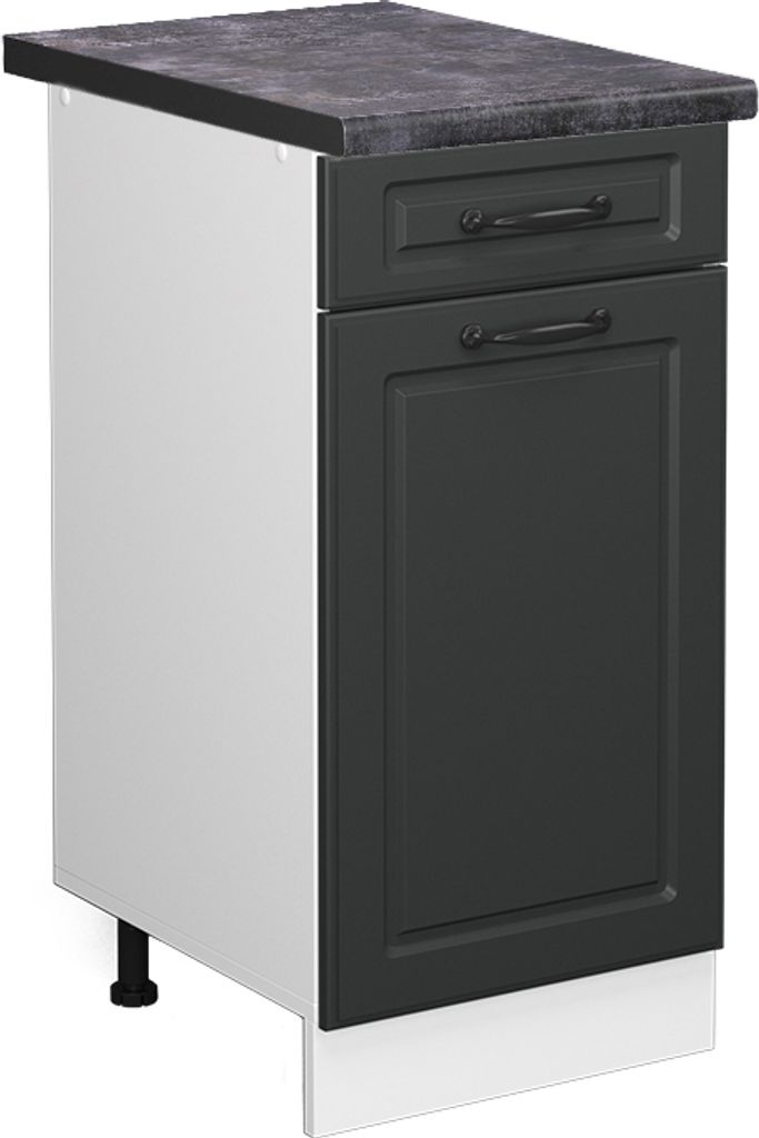 Küchenunterschrank Vicco R-Line Anthrazit Landhaus 40 cm , AP Anthrazit, Model 45380