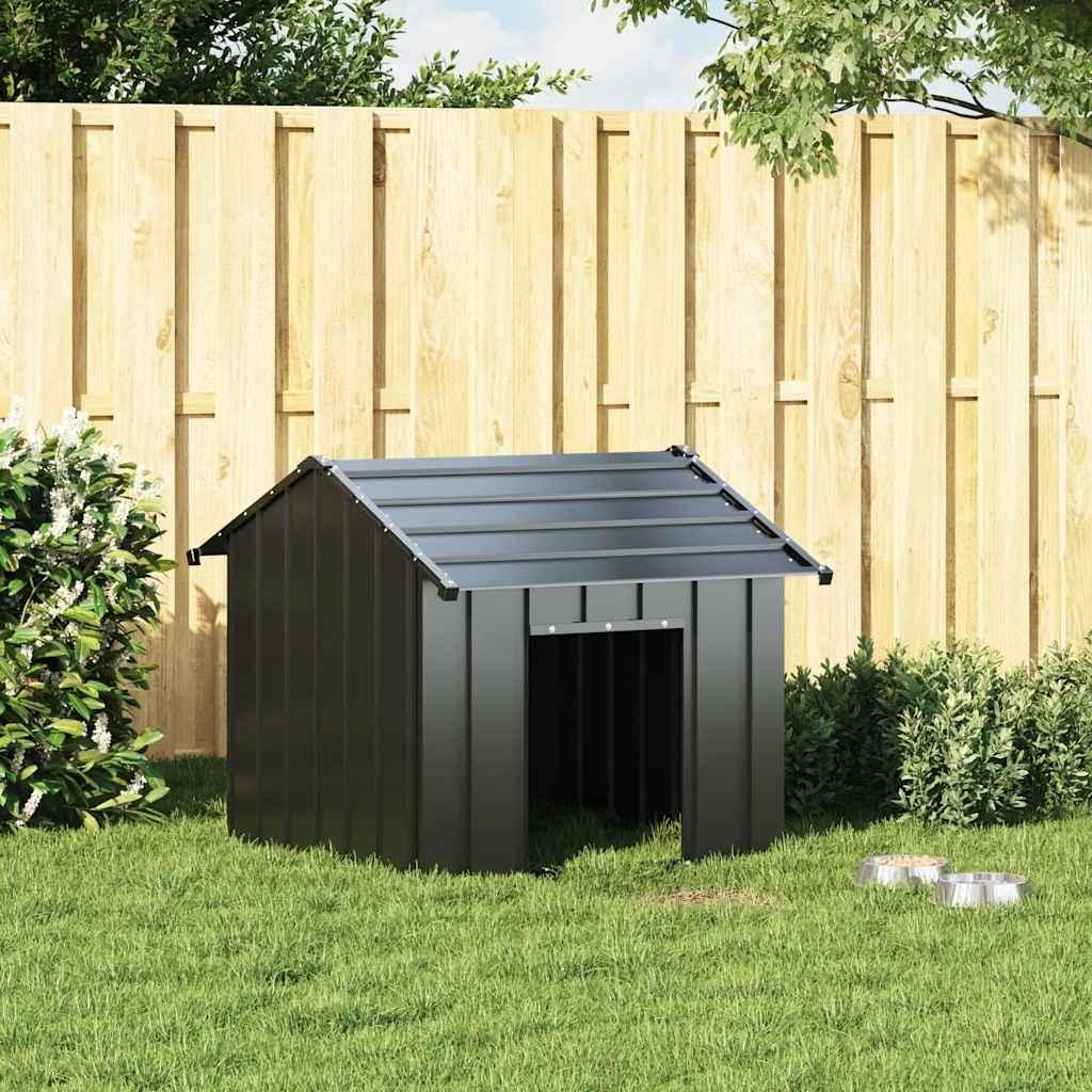 vidaXL Hundehütte mit Dach 85x107x81 cm Verzinkter Stahl