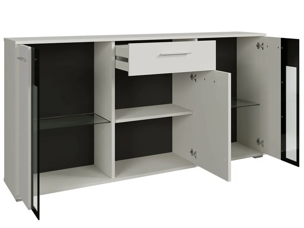 Commode combinée PARK avec éclairage LED intégré - Chêne Lefkas naturel