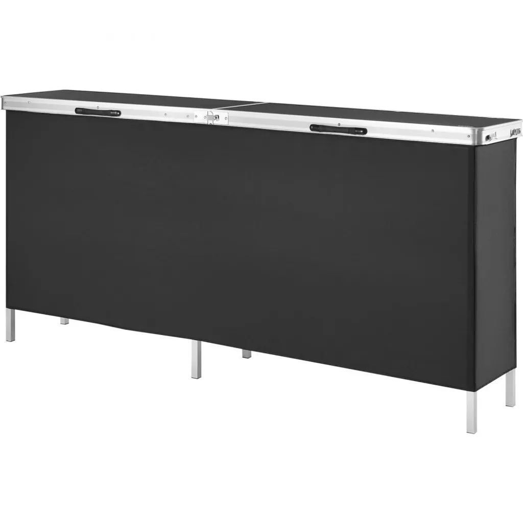 Stand d'exposition avec étagère de rangement et structure pliable noir - 10