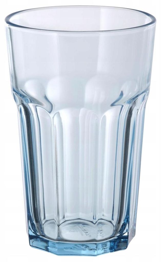 IKEA POKAL Trinkglas 350 ml blau gehärtetes Glas Produktbild 