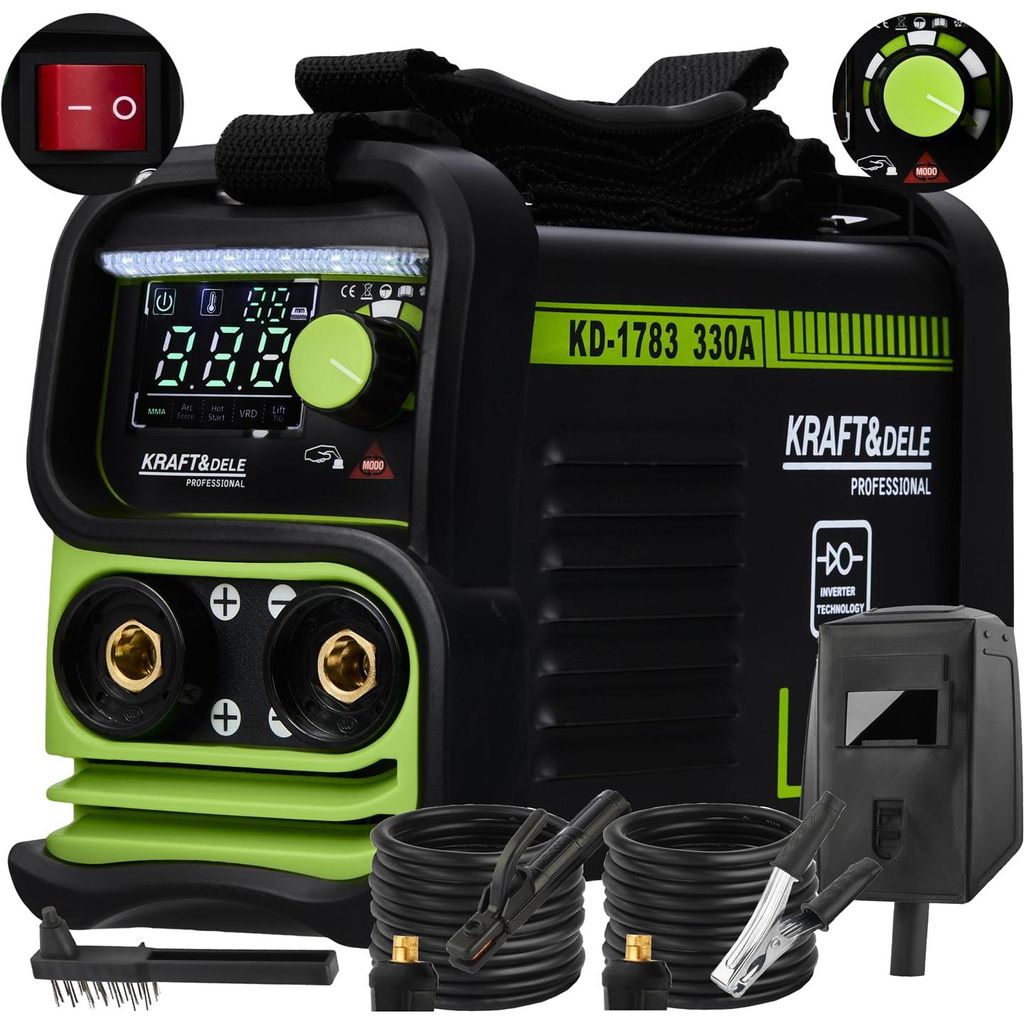 Invertorová zváračka Kraft&Dele KD1783 330A MMA/TIG VRD Obrázok produktu 