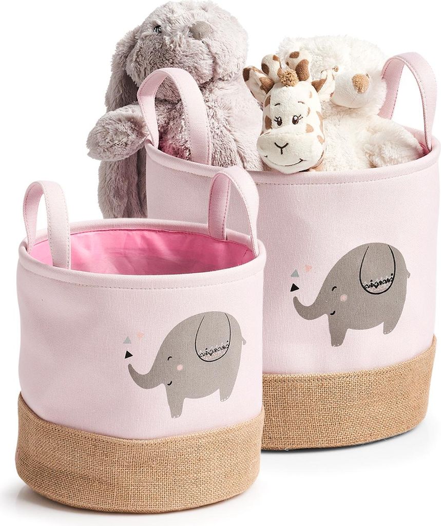 Aufbewahrungskörbe Elefant 2er-Set