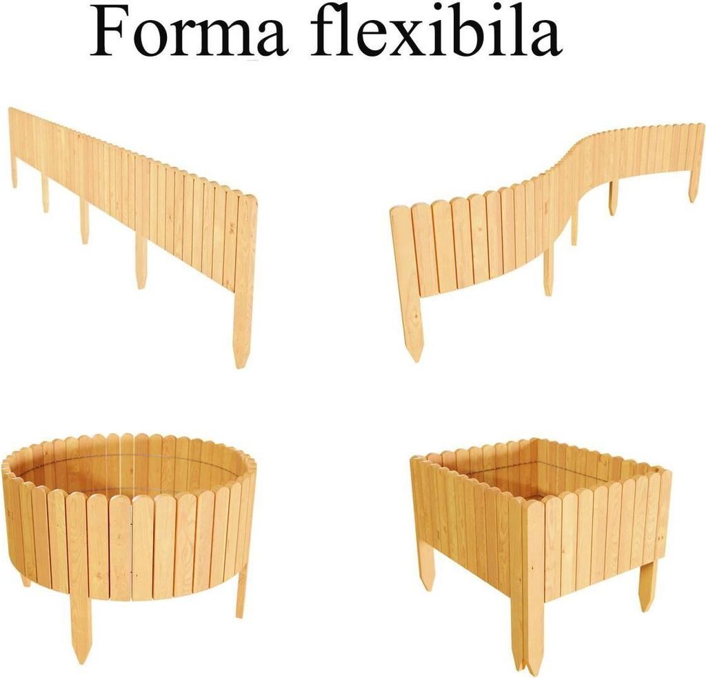 Dekorativní dřevěný zahradní plot, přírodní, 200x40 cm Obrázek produktu 8