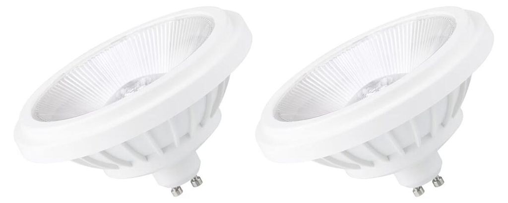 Spectrum GU10 LED-Spot AR111 - 14 Watt - 230 V - 1200 Lumen - 2700 K Warmweiß - Gemütliches Licht - Energieeffizient - 2 Stück