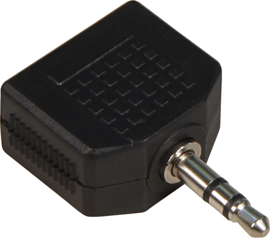 LogiLink CA1002, 3.5mm, 2x3.5mm, Schwarz Produktbild 