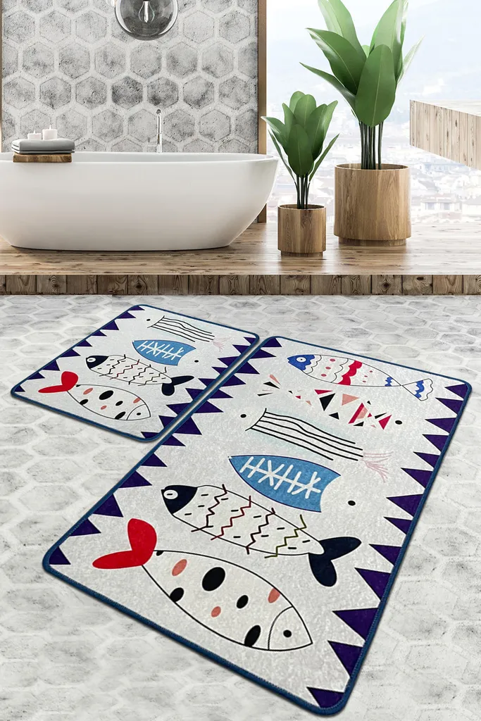 Mijolnir CHL4933 Tapis de Bain Multicolore 100% Polyester 700 g/m²