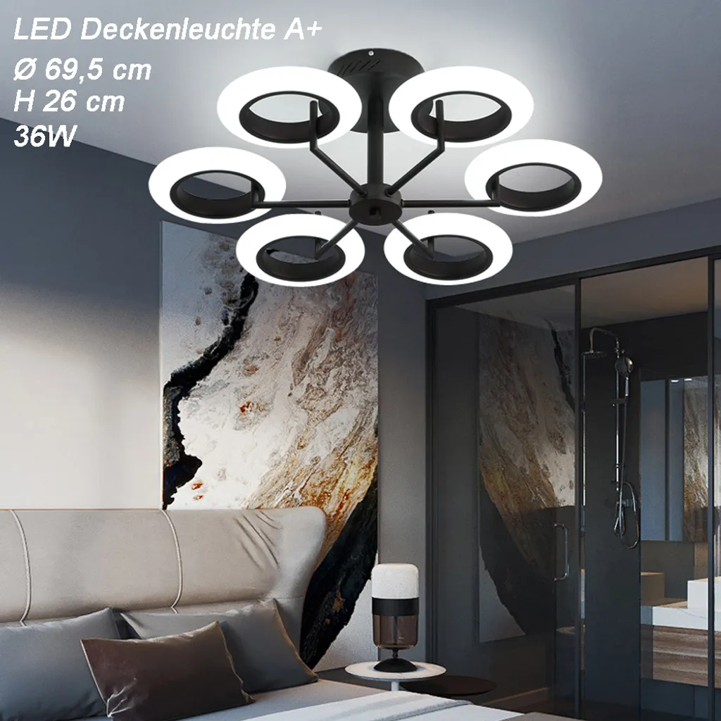 Plafonnier LED dimmable anti-éblouissement pour un éclairage doux A+