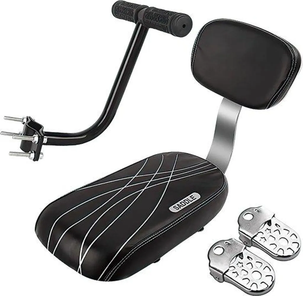 Kit Siège Vélo Arrière Universel : Coussin Confort et Support de Pieds