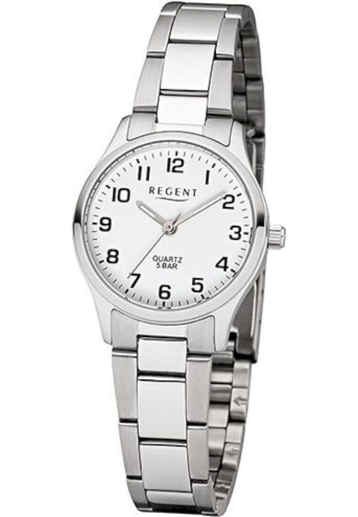 Regent Damen Armbanduhr Edelstahl silber Quarzwerk Produktbild 