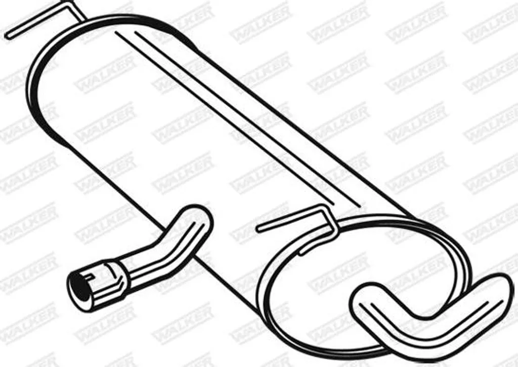 Silencieux arrière WALKER 24172 pour Qashqai OE 20100BR20B haute qualité
