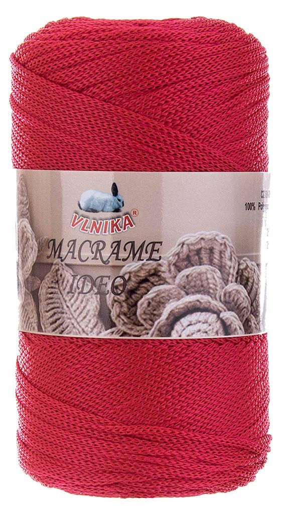 250g Strickgarn Macrame Ideo Unifarben Makramee Häkelgarn Produktbild 