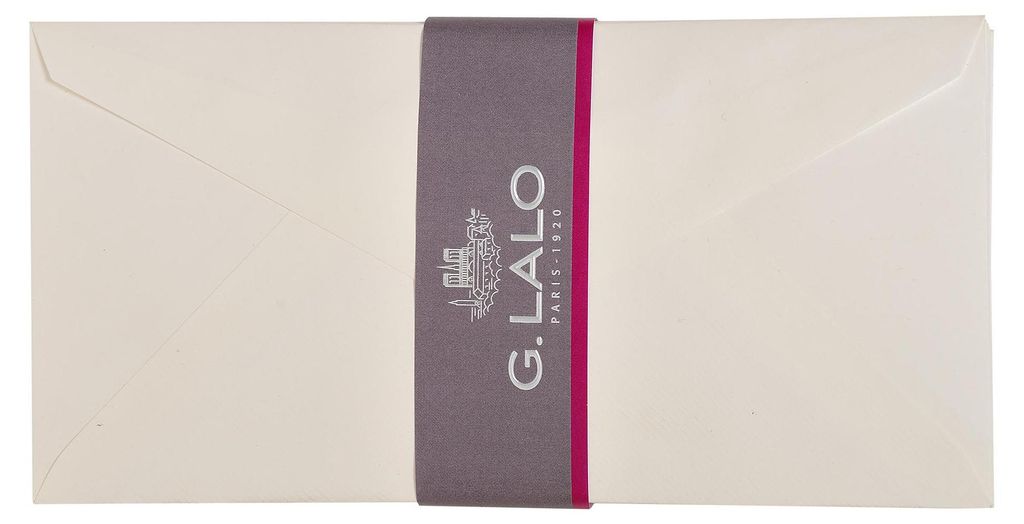 G. Lalo Umschläge LEINENSTRUKTUR weiß 220x110 mm 20 Stück 23500L