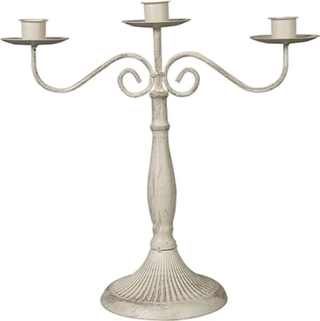 Bougeoir nordique en métal noir à 3 flammes pour décoration de table