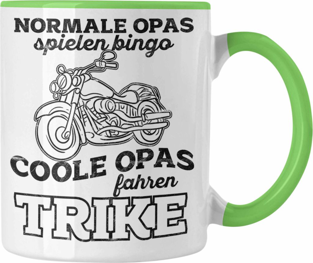 Trendation - Tasse für Opa Geschenk für Trike Fahrer Geschenkidee Lustig (Grün)