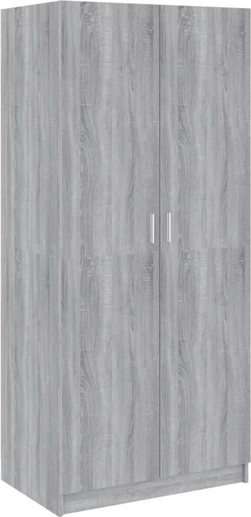 vidaXL Kleiderschrank Grau Sonoma 80x52x180 cm Holzwerkstoff
