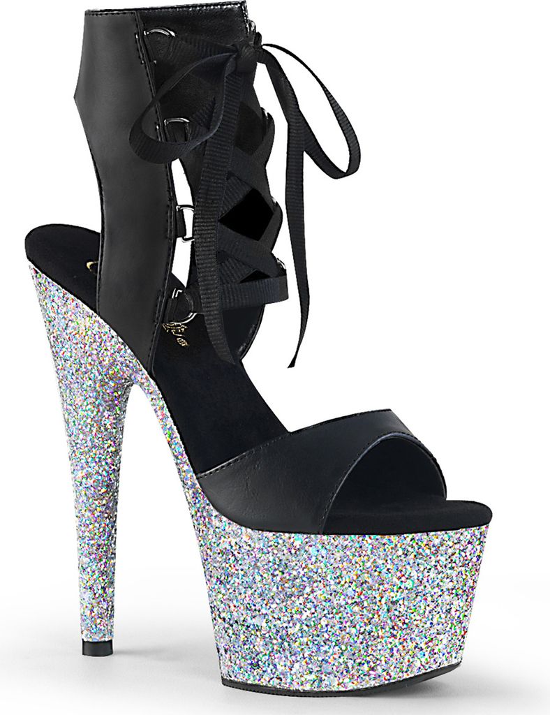 ADORE-700-14LG Damen Sandale von Pleaser, Schwarz EU 36, US 6