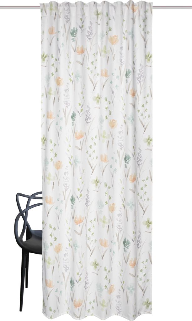 Fertigschal DANICA Polyester/Baumwoll-Mischung, 245x135 cm, Blumen Druck