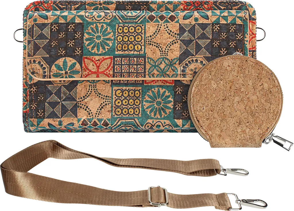 Borsa in Sughero Avizar CorkMosaic: Stile Vegan e Chiusura Sicura