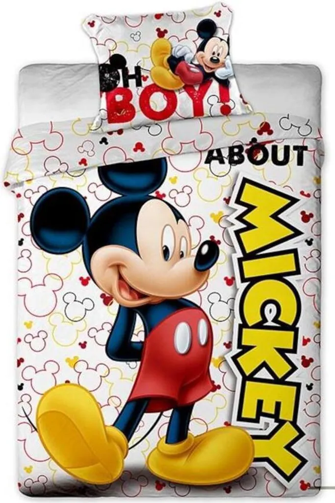 Housse de Couette Mickey Anti-Plis Microfibre pour Lit Enfant 90