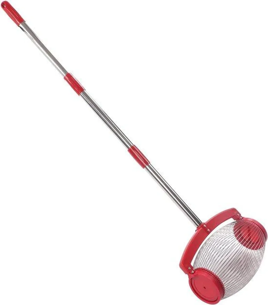 Ramasseuse de noix manuelle avec manche ajustable et panier rotatif