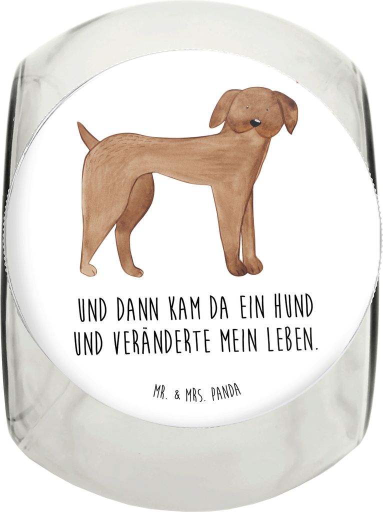 Mr. & Mrs. Panda Dose Hund Dogge XL 2000ml - Weiß - Geschenk, Hunde, Dekoglas, Deutsche, Sprüche, Herz, Vorratsglas, glasbehälter, Vorratsbehäl...