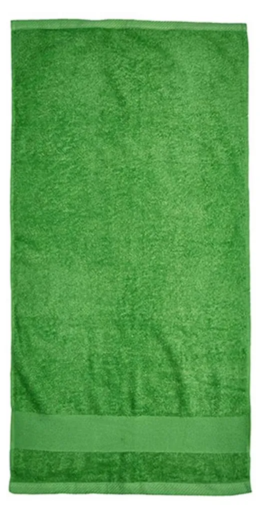 Serviette de bain en coton bio Cozy vert gazon pour un séchage ultra doux