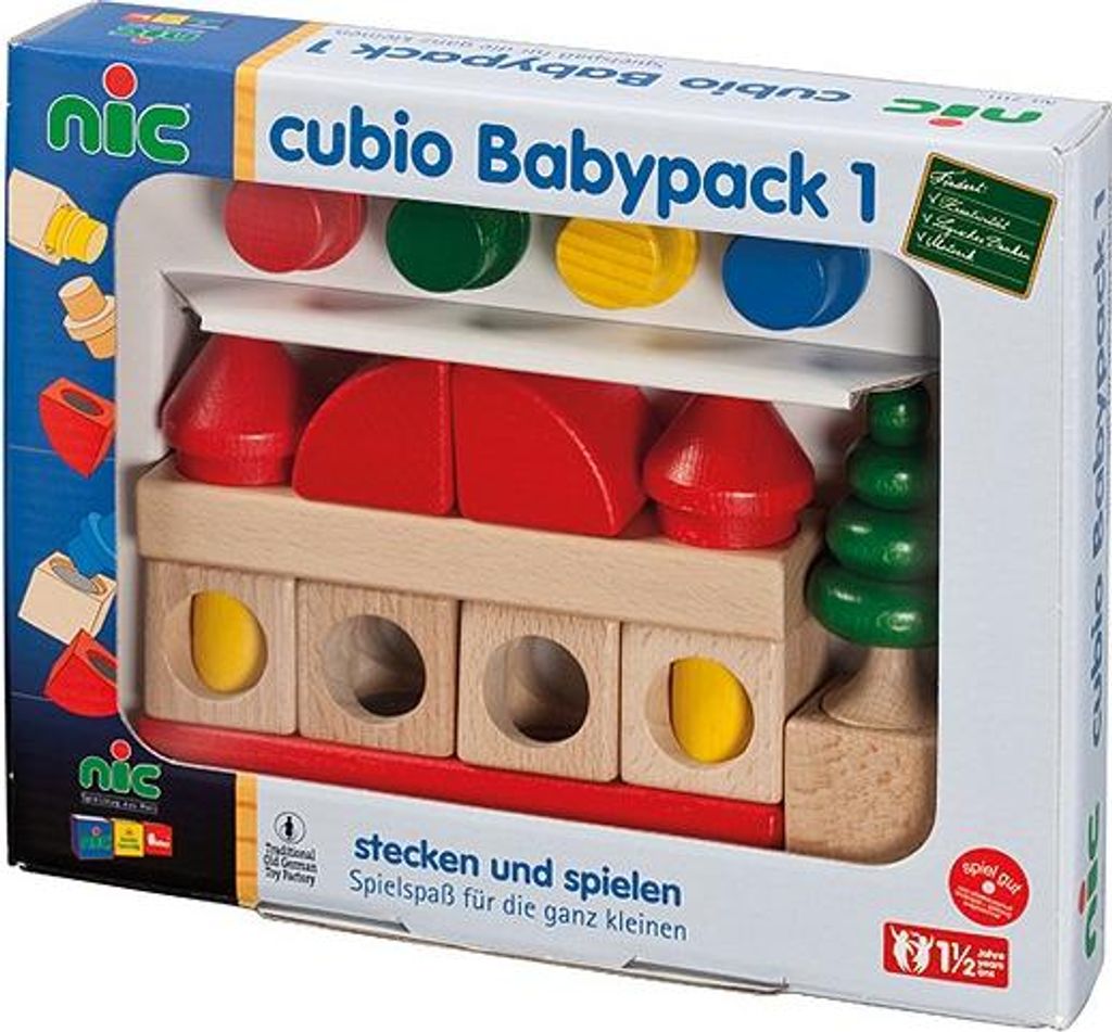 nic Holz Bausteinset Babypack 1 bunt 20-teilig Produktbild 