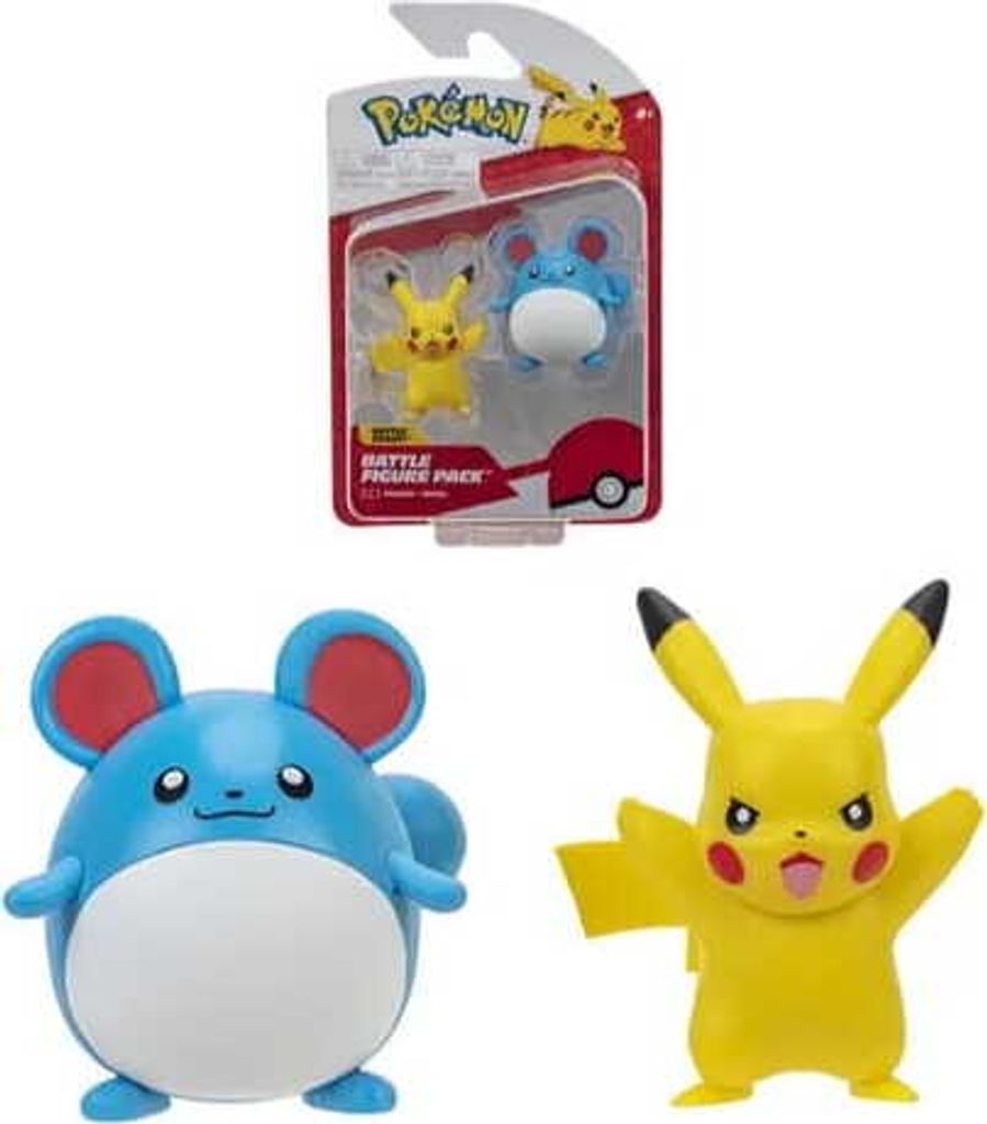 Pokémon-Figuren Pikachu und Marill