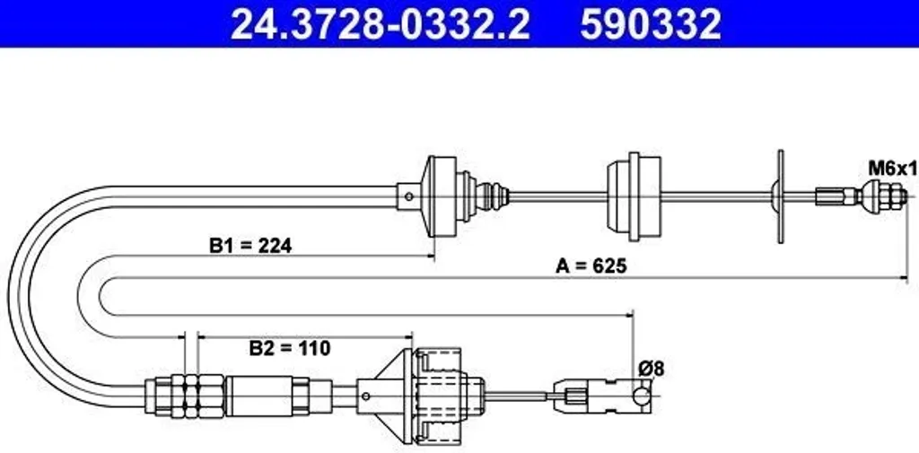 Plus de pédale dure : Câble d'embrayage ATE pour Xsara - Référence 2150 V7