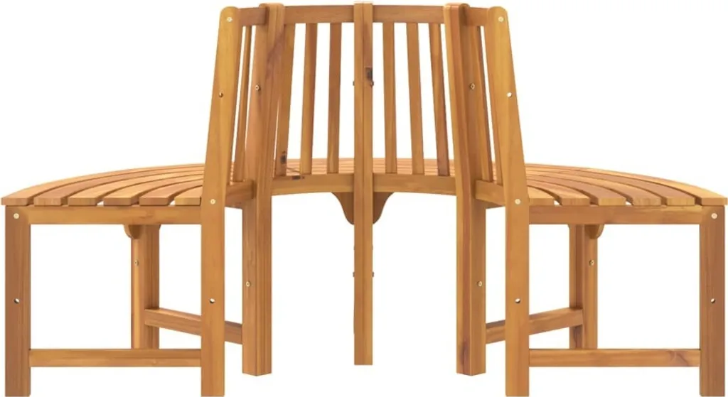 Banc d'arbre bois massif eucalyptus 160 cm résistant aux intempéries - 4