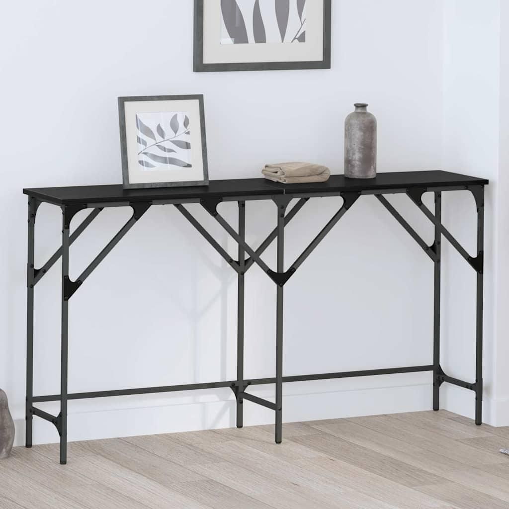 HOMMIE Konsolentisch - modernes Design - Flurtisch/Beistelltisch - Schwarz Eichen-Optik 140x29x75cm NEU434509 - Konsolentische