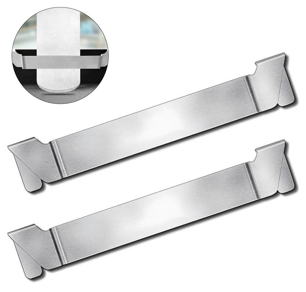 Edelstahl Grill Spatelhalter 2er Set, Grill Zubehör Halter für BBQ & Camping, kompatibel mit Blackstone, Camp Chef & Royal Gourmet Grillplatten