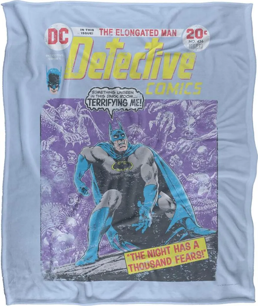 Plaid Batman en Polaire Douce Couverture de Bande Dessinée Multicolore