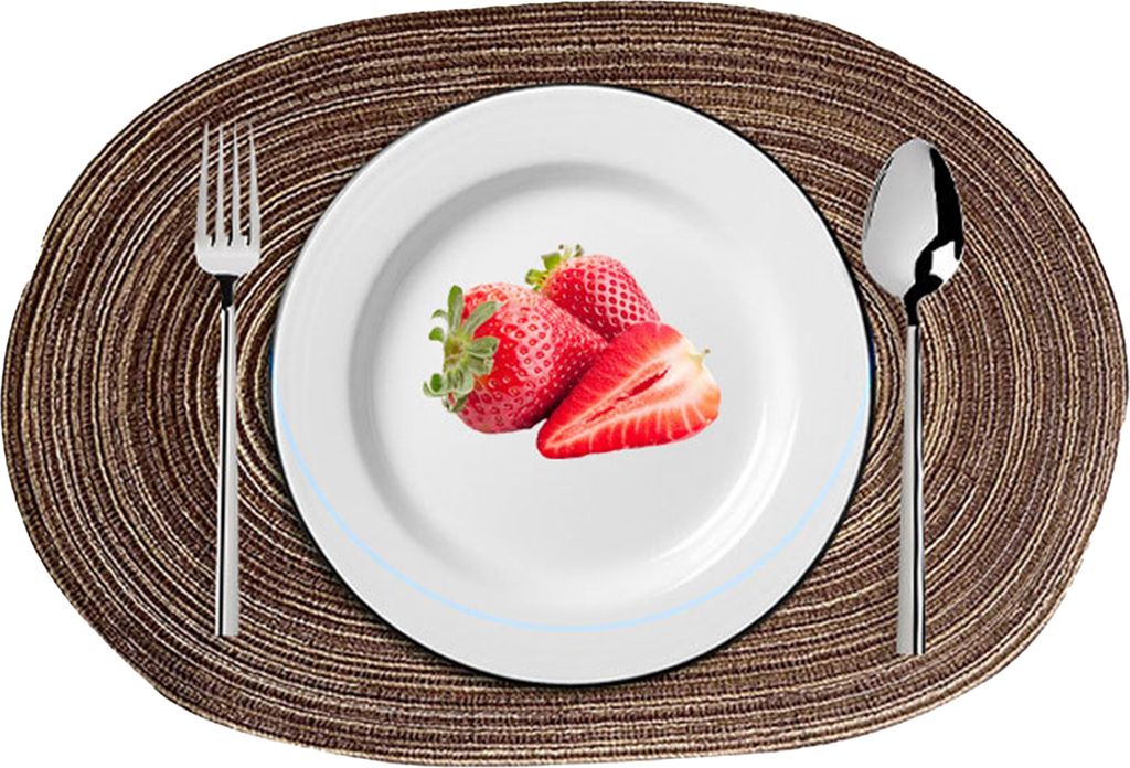 Tischsets aus gewebtem Baumwollgarn mit Ellipsen-Design, minimalistisch, hitzebeständig, verschleißfest, Tischschutz, Essmatten für die Küche z...