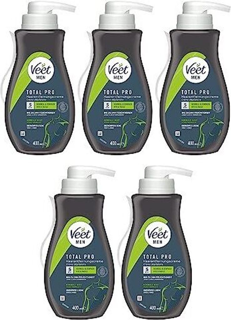 Veet for Men Haarentfernungs-Creme Sensitive Power 5 x 400ml