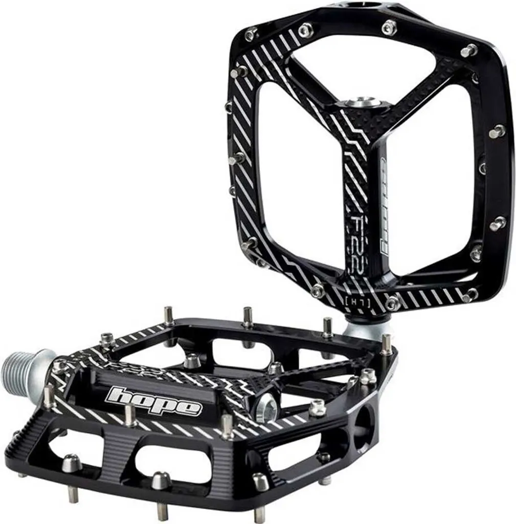 Pédales de Vélo Hope F22 Argent - Idéal pour un Grip Maximum en Descente
