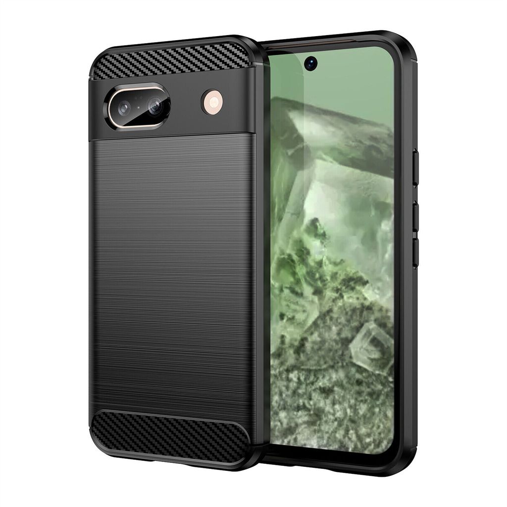 Google Pixel 8A Carbon Hülle Outdoor Case Back Cover Handy Tasche Handyhülle