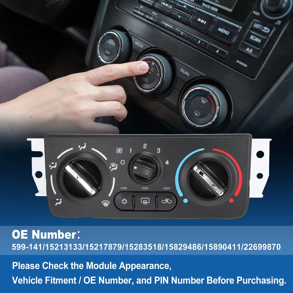 Module de Commande Clim 599-141 avec Boutons Renforcés pour Chevrolet