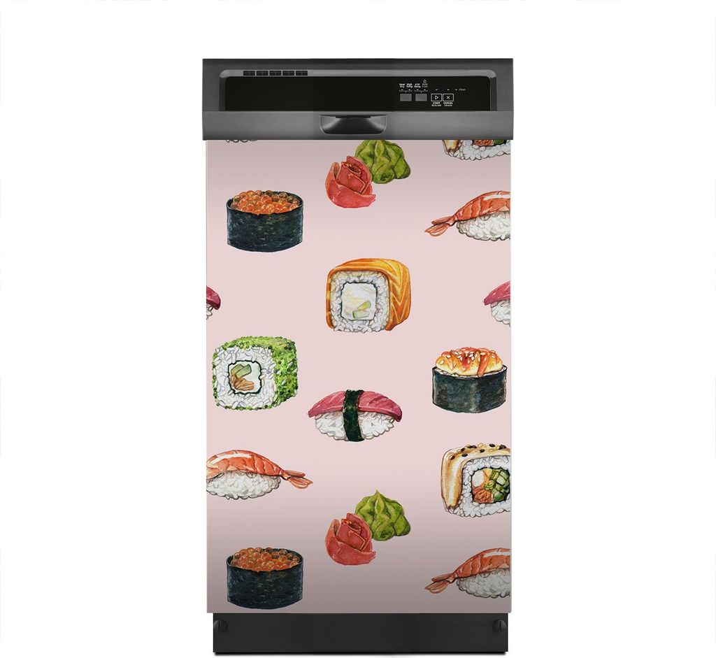 Aufkleber sticker 45x70 cm Dekorative folie Spülmaschine - Sushi-Rollen