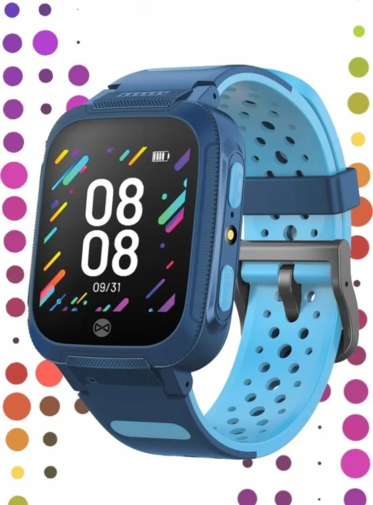 Forever Smartwatch Kids Find Me 2 Orologio per bambini microSIM, SOS, 400 mAh, 1,44 pollici Blu