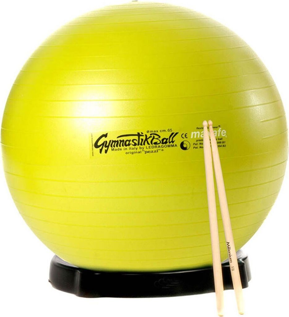 Drums Kombi: Pezzi Ball MAXAFE 65cm Ø, Ballschale, Drums Sticks - grün