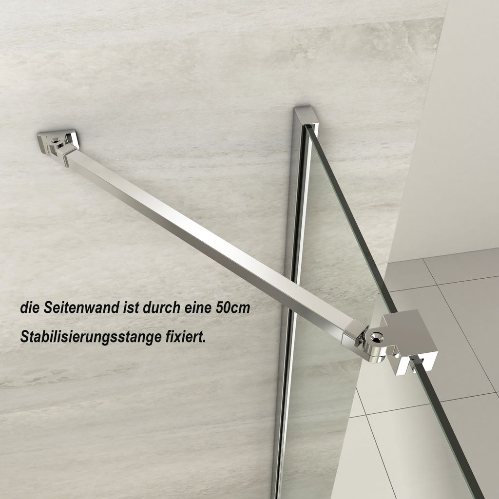 EMKE Duschtür 80 x 195 cm Pendeltür Nischentür Dusche Produktbild 4