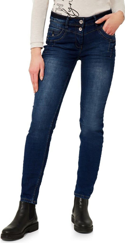 29163 Cecil, Scarlett , Damen Jeans Hose, Stretchdenim, darkblue, W 26 L 30