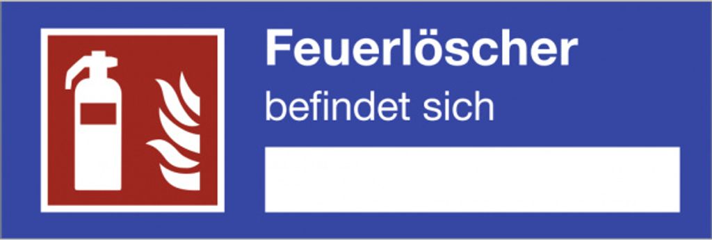 Dreifke Aufkleber Hinweisschild für einen Feuerlöscher ISO 7010, Folie, 120x...