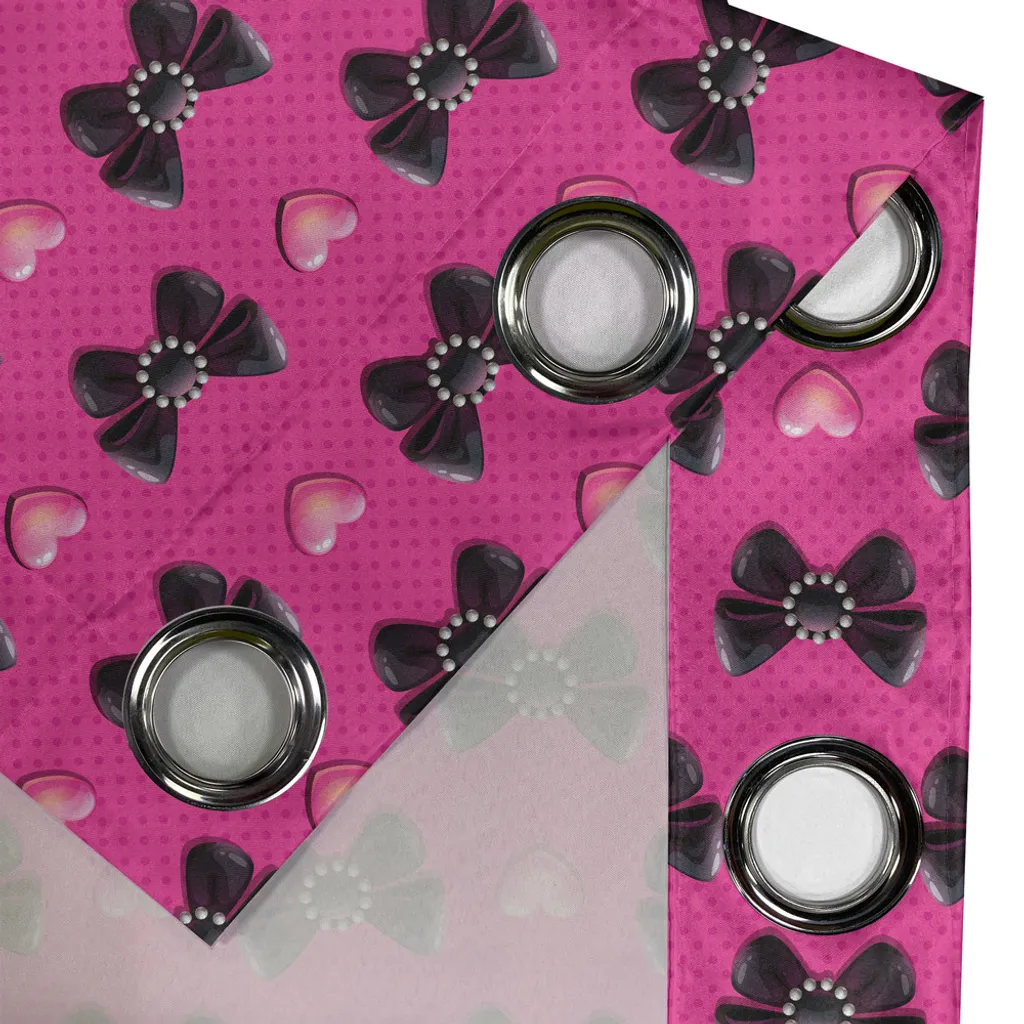 Bestlivings - Tenda decorativa a panello, modello Ellen, con nastro universale e passanti, Poliestere, pink - rosa, Universalband 140x245cm