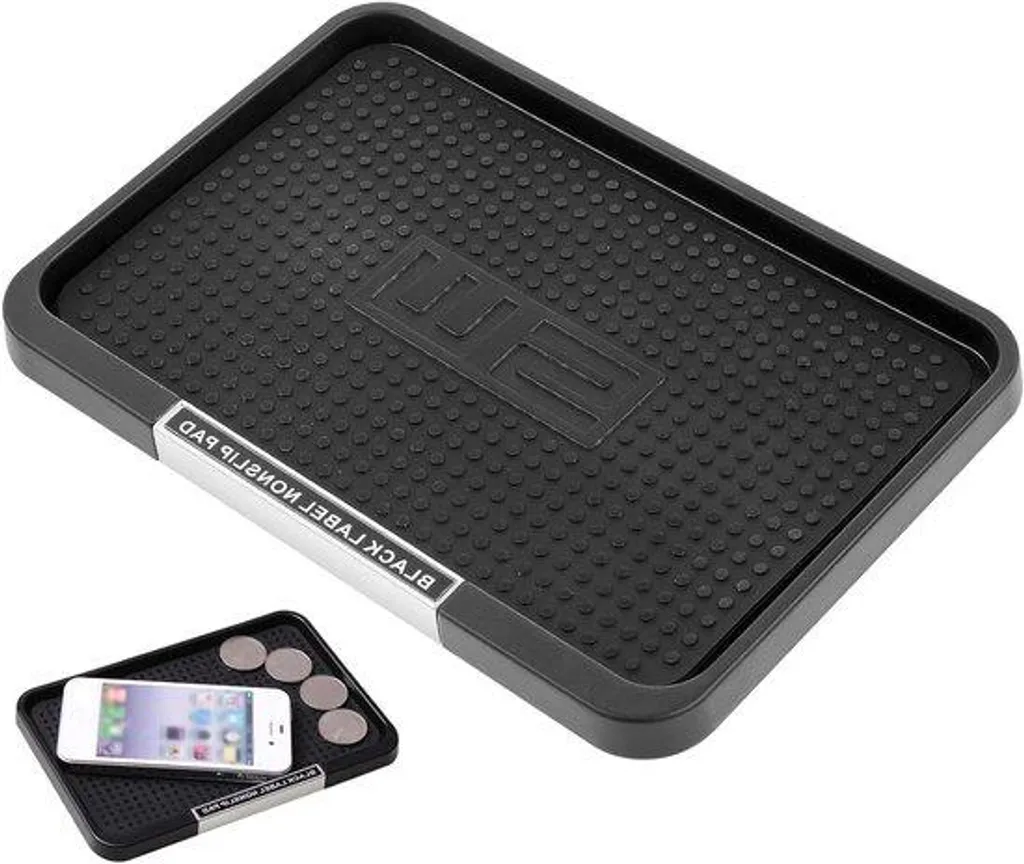 Fini les chutes de téléphone : Support voiture silicone noir antidérapant