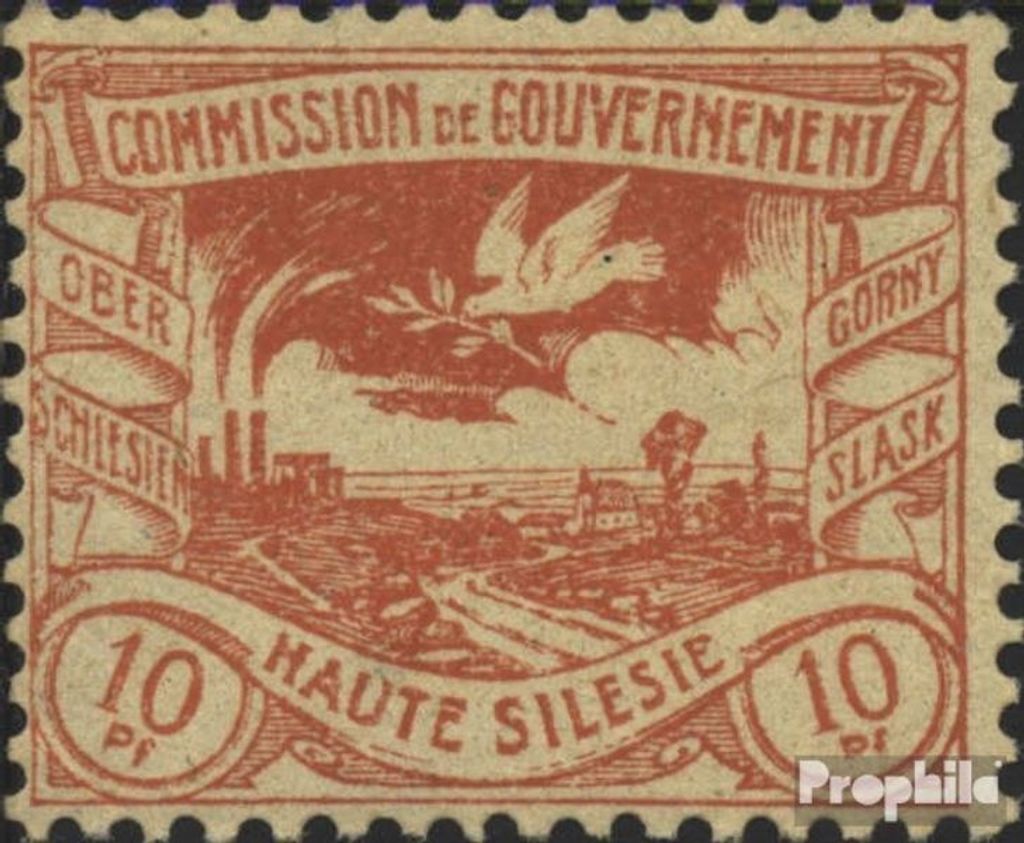 Briefmarken Oberschlesien 1920 Mi 16 gestempelt Schlesische Hüttenwerke