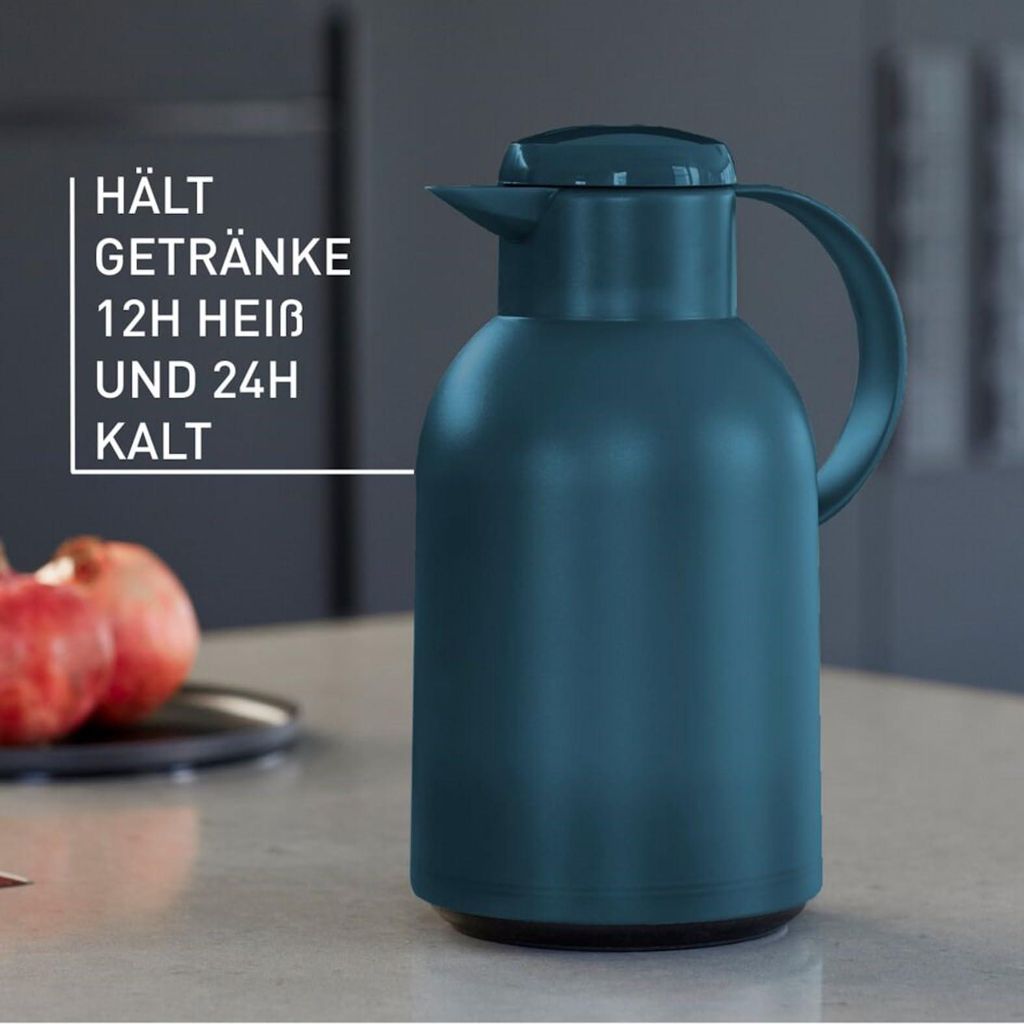 EMSA SAMBA ISOLIERKANNEN, Karaffe, 1,5 l, Blau, Grau, Glas