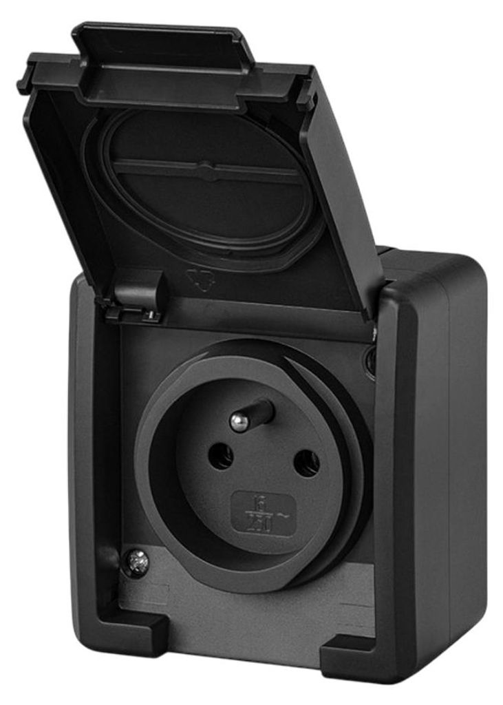 AQUANT 2K prise N/T IP55 2P+T ANTHRACITE 5041-17 EPN Image du produit 